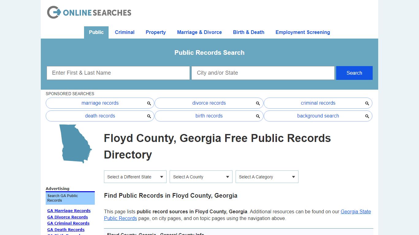 Floyd County, Georgia Public Records Directory - OnlineSearches.com